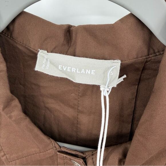Everlane 100% Cotton Button Down Top in chestnut Size S - Picture 3 of 8
